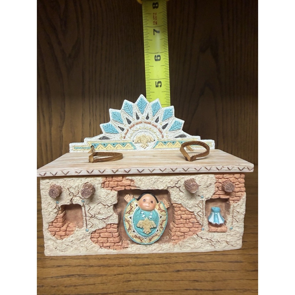 1996 Friends of the Feather Enesco Karen Hahn Southwestern Trinket Box - Picture 5 of 6